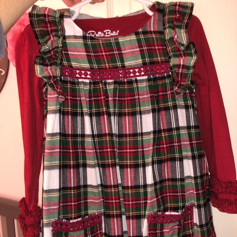 Toddler girls Ruffle Butts Jumper and Layering Tee